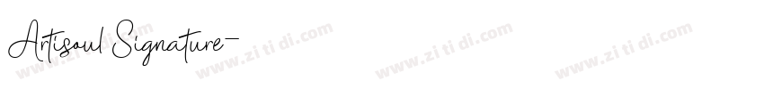 Artisoul Signature字体转换